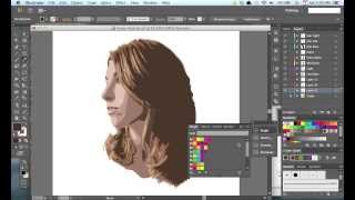 Illustrator Vector Portrait Tutorial Part 3 of 3 [upl. by Frazier]