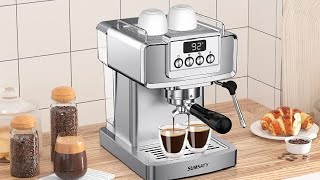 SUMSATY Espresso Machine Stainless Steel Espresso Machine Review Good quality heavy duty tastes [upl. by Selyn564]