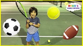 Ryans Tennis Practice and Family Fun Shopping Trip Toy Hunt  Extreme Warheads Sour Candy Challenge [upl. by Cristine]