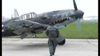 Messerschmitt Bf 109 G6 engine start no sound [upl. by Nemhauser]