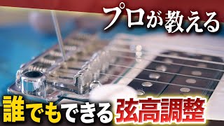 最高の弾き心地へ！誰でも出来るエレキギターの弦高調整をプロが解説【職人に学ぶギターメンテ】 [upl. by Novit]