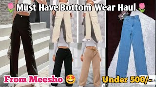 🤩Must Have Meesho Bottom Wear Under 500  Denim Jeans for Women from Meesho  TrousersCargo Jeans [upl. by Secnarf]