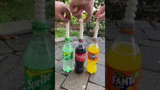 Coca Cola Fanta Sprite und Mentos  Experiment Shorts [upl. by Odinevneib]