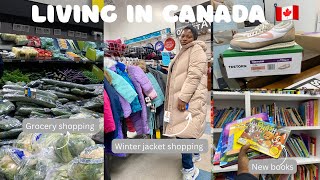 LIVING IN CANADA VLOG grocery shopping  New books from Once upon a child new winter jacket vlog [upl. by Ydisac]