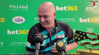 Rob Cross  Post Match Interview  US Darts Masters Champion [upl. by Idnic684]