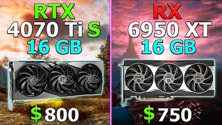 RTX 4070 Ti Super 16 GB vs RX 6950 XT 16 GB in 10 Games  2K [upl. by Aiem]