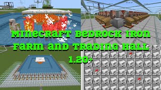 Iron FarmVillager Trading Hall MineCraft Bedrock 120 [upl. by Yrneh]