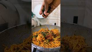 Italian or Native Nigerian pasta 👀 food foodcravings pasta prawns prawnrecipe spaghetti [upl. by Cain378]