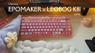 Epomaker x Leobog K81 Unboxing Pink Keyboard  ASMR  Sound Test [upl. by Orvas]