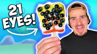 SpongeBob Popsicle With 21 Eyes World Record [upl. by Nylodnewg918]