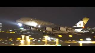 Etihad beautiful night takeoff Airlines lovers new whatsapp status  subscribe for more videos [upl. by Caryl948]