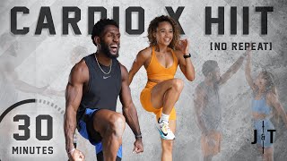 30 Minute Full Body Cardio HIIT Workout NO REPEAT [upl. by Peta]