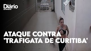 Tentativa de homicídio contra Trafigata de Curitiba é flagrada por câmeras de segurança [upl. by Einnaf801]