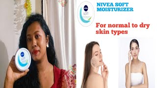 Nivea soft moisturizer cream review  skincare sanjanabrazilnaik [upl. by Latsyrd]