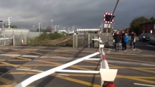 Boston station level crossing lincs Friday 241014 [upl. by Weihs]