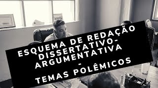 ESQUEMA DE REDAÃ‡ÃƒO DISSERTATIVOARGUMENTATIVA  TEMAS POLÃŠMICOS [upl. by Lavella951]