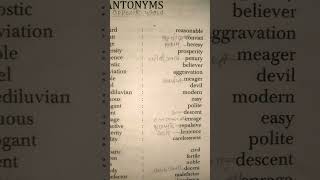 Antonyms Advance Vocabulary Series 181  English language ytshorts [upl. by Rafi]