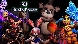 FNaF All Music Boxes 20142022 [upl. by Tristram]