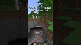 When a boy and a girl mine on Minecraft 👧👨 minecraft humor foryou humour funny [upl. by Burtis]