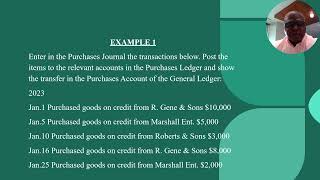 PURCHASES JOURNAL PART 1 accounts purchasesjournal [upl. by Airad33]