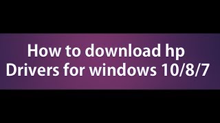 how to download hp drivers for windows 10 [upl. by Lawrenson]