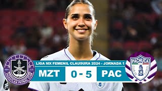 Mazatlan Femenil vs Pachuca 05 Resumen Goles 2024 [upl. by Aileno679]