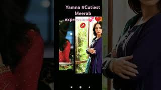 Yamna Zaidi  Meerab cute expression🥰💋💋❤️tere binflute ringtone [upl. by Hilar859]