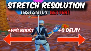 How To Get STRETCH RESOLUTION in Fortnite Chapter 5 Crazy Fps Boost Fast and easy [upl. by Tioneb]