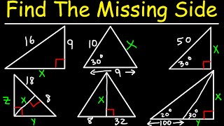 How To Calculate The Missing Side Length of a Triangle [upl. by Mathis]