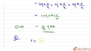 A thin plate AB of large area A is placed symmetrically in a small gap of height h filled with [upl. by Bergin]