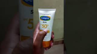 Cetaphil Sunscreen SPF 50 for sensitive skin review sunscreen spf cetaphil cetaphilsunscreen [upl. by Himelman]