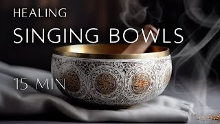 15 MIN Tibetan Singing Bowls Meditation  Sound Healing For Relaxation  Deep Savasana [upl. by Rats342]