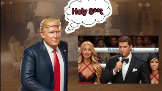 Donald Trump reacts to ring girl sydney thomas for Tyson vs jake Paul fight sydneyhomes miketyson [upl. by Kirwin]