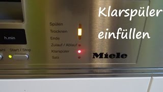 Lämpchen bei Klarspüler leuchtet Miele G 5400 Sci Klarspüler nachfüllen [upl. by Niki533]