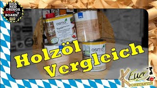 Holzöl Vergleich  PNZ vs OSMO  Wood oil comparison [upl. by Oinotnaesoj]