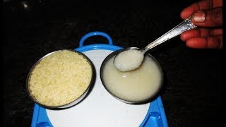 4 to 8 Month baby wight gaining food How to make Rice Puree for Babies [upl. by Doreg]