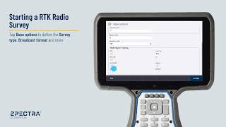 Spectra Origin Field Software RTK Radio Survey Setup [upl. by Nallak]