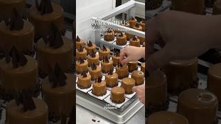 Watch us make 500 petit gateaux cake chocolatecake food dessert bakery malaysia [upl. by Edmund]