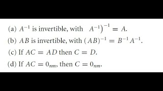 Properties of The Inverse of a Matrix [upl. by Devinna840]