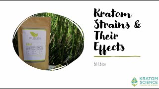 Kratom Strains amp Their Effects Bali Edition [upl. by Anitram]