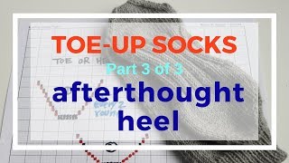 Knitting toeup socks  Part 3 afterthought heel and kitchener stitch from the purl side [upl. by Anton]