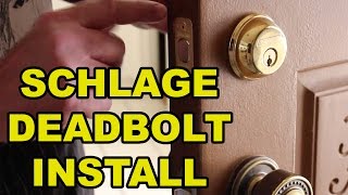 Installing Schalage Deadbolt Locks [upl. by Teressa673]