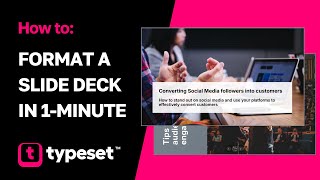Watch Typeset format a slide deck in 1 minute [upl. by Melitta860]