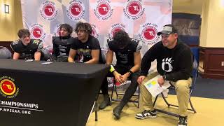 Oakdale football press conference 3A final 12223 [upl. by Oruntha]