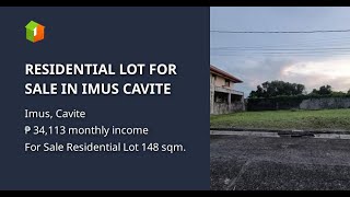 RESIDENTIAL LOT FOR SALE IN IMUS CAVITE [upl. by Gambrell]