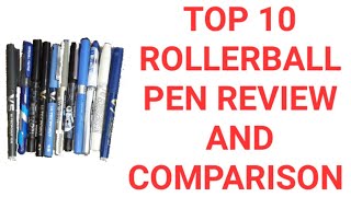 Top Best Rollerball PensBest pen under 50  V5 vs V7 vs tekbrid vs uniball vs maxtron vs tech 5 pen [upl. by Sarat]