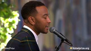 John Legend performs live quotRedemption Songquot by Bob Marley at 2017 Nobel Peace Prize award ceremony [upl. by Allerus]