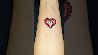 RA love so sweet heart ❤️😘trending tattoo viral shorts [upl. by Yahs179]