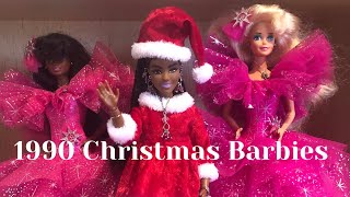 31 Days of All Things Barbie and Pretty Day 91990 Christmas Barbies barbiechristmas barbiefinds [upl. by Chemarin]