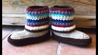 Crochet Mukluks and Luggs Slippers Boots Pattern Helps Myth and Yarn part 2 [upl. by Enylrac285]